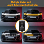 Dual Color Amber White Switchback 79 Inches Car Hood Light Strip,Exterior Flexible Headlight Waterproof Daytime Running Light Strip(1 Set)