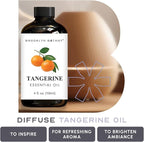 Brooklyn Botany Tangerine Essential Oil - Huge 4 Fl Oz - 100% Pure and Natural - Premium Grade with Dropper - for Aromatherapy and Diffuser