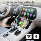 Wireless CarPlay Adapter for Android Auto, Converts Factory Wired CarPlay to Wireless, Plug and Play Car Play, Auto Connect Dongle for Android Auto Wireless Adapter for Cars from 2016