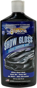 Gliptone Show Gloss Liquid Carnauba Wax, 16 oz. Deep Shine, Easy Application, Removes Tar, Sap and Road Film, Long-Lasting Protection for All Paint Finishes