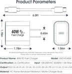 iPhone 17 16 15 Charger Fast Charging Type C Chargers 40W USB C Charger Block iPhone 17 16 15 Air Pro Max Chargers with 6FT Cable for iPhone 17/17 Plus/17 Pro Max/16 Plus/16 Pro Max/15 Max/iPad Pro