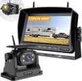 Wireless Magnetic Backup Camera, 15000mAh Battery Powered Rechargeable Waterproof HD Solar Back Up Rear View Bluetooth Hitch Camera with 7 Inch 1080P Monitor System for Car Truck Trailer RV VN003