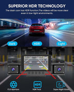 4 Channel Dash Cam 360 View for All-Round Protection, 4-Way Front Rear Inside Recording, Built-in 5G WiFi & GPS, APP Control, 8 IR Night Vision, 24H Parking Monitor, G-Sensor, Free TF Card