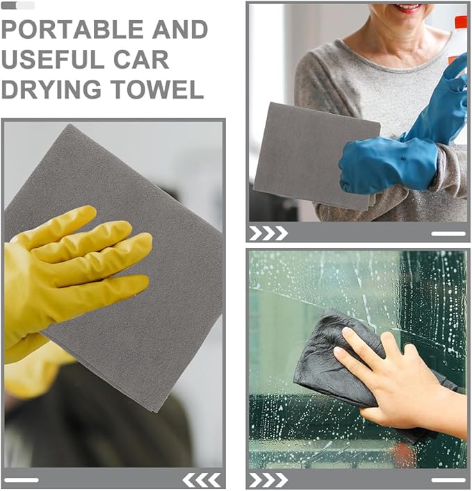 2pcs Super Absorbent Car Drying Towels 30x30cm Microfiber Car Cleaning Cloth for Vehicle Interior and Glass Detailing