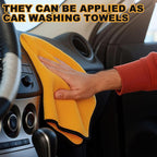 Tallew 80 Pcs Microfiber Towels:16"x16" Microfiber Drying Towels Bulk Micro Fiber Car Cleaning Cloth for Cars Drying Washing Polishing Office Windows Cleaning Household Supplies (Yellow)