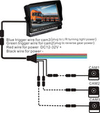 AHD 1080P 7" Reverse Rear View Backup Camera System, Camera with Night Vision Waterproof IP69K Vibration-Proof 10G for Tractor/Truck/Bus/Motorhome/Excavator/Caravan/Skid Steer/Harvester