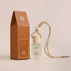Llum Lily Sandal Hanging Car Air Freshener – Luxury Automotive Perfume Diffuser 10ml (0.34 fl oz), Long-Lasting Fragrance, Alcohol-Free Non-Toxic Car Scent, Glass Bottle With Wood Cap