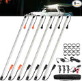 FIERYRED 12V Interior Light Bar Kit, Dimmable Camping Lights, Weatherproof IP67, Aluminum Magnetic Mounting, Portable Lighting for Camping Tent Awning RV Car Trailer Boat (4Pcs White+ 2Pcs Amber)