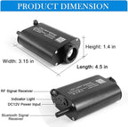 ATOKEE 16W Sound Activated Fiber Optic Light Box, Bluetooth App/RF Remote Control for Starlight Headliner, Car Plug & Power Adapter, PG Connector & 3 Drill Bits