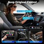 4-in-1 Wireless CarPlay Screen Mirroring Adapter for Apple CarPlay/Android Auto, 2026 Upgraded AirPlay MirrorLink Adapter, CarPlay Dongle Convert Wired to Wireless, Type C Extension, Plug & Play