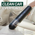 SonicPower Portable Cordless Car Vacuum, 15000Pa High Suction Handheld Vacuum Cleaner, 2-in-1 Vacuum & Blower, with 4 Attachments & Portable Storage Bag for Car, Home, Pet & Office (Black & Blue)
