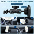 Kaishengyuan Wireless Charger Magnetic Vent Phone Mount Compatible with Jeep Wrangler JL 2018-2023 & Gladiator JT 2020-2023, 360° Rotation Air Vent Cell Phone Holder Cradles Fit for All Smartphone