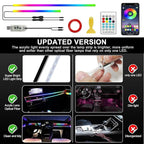 Interior Car LED Strip Lights,Acrylic LED Lights for Car with Dynamic Dreamcolor Chasing,57in USB 2 in 1 RGB Neon Strip Fiber Optic LED Ambient Lighting Kits with Remote APP,for Inside car Decorations