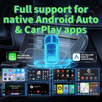 Wireless CarPlay Adapter, Convert Wired to Wireless CarPlay, Silver, Plug & Play, No Delay, USB & USB-C Compatible for Cars 2016+, Compatible with iOS & Android
