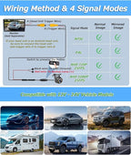 1080P Backup Camera for Car, 3MP 170° AHD CVBS Universal Rear View Camera with Night Vision & 4 Modes,12-24V, IP68K, Guide Line, Mirror/Normal Switch,Rear/Front/Side cam for car,SUV,truck, large truck