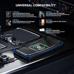 Car Wireless Charger Pad, 15W Fast Wireless Car Charger, Non-Slip Wireless Phone Charger Car Compatible with iPhone 17/16/15/14/13/12, Samsung and LG, Android Phones