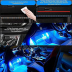 2 Pack Car LED Lights Interior, Ambient Lighting Car with Smart APP Control, Multicolor Interior LED Lights with Music Mode for Truck Jeep SUV, DC 12V