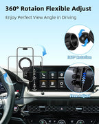 PZK Car Phone Mount for 2023-2025 2026 Honda Accord Hybrid Sport /-L/EX-L/Touring/Prime (Ony fit for 12.3-Inch Screen) Compatible with MagSafe Car Phone Holder with Stroage Box (Not Fit for LX/EX/SE)