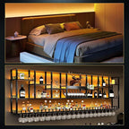 YM E-Bright Led Strip Lights Waterproof IP68 Flexible Amber Yellow Strip Lights Exterior Interior 16.4Ft 600SMD for Home Bedroom Party Holiday Neon Decoration Stage Marine Lights (No Power Adapter)