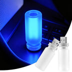 iFunyLED Car Interior USB LED Night Light, Portable Touch dimmable Car Ambient Lighting Kit, Retro Mini Frosted Glass Bottle Lamp Decorations for Vehicle Camping Bedroom Hallway, Pack of 2(Blue)