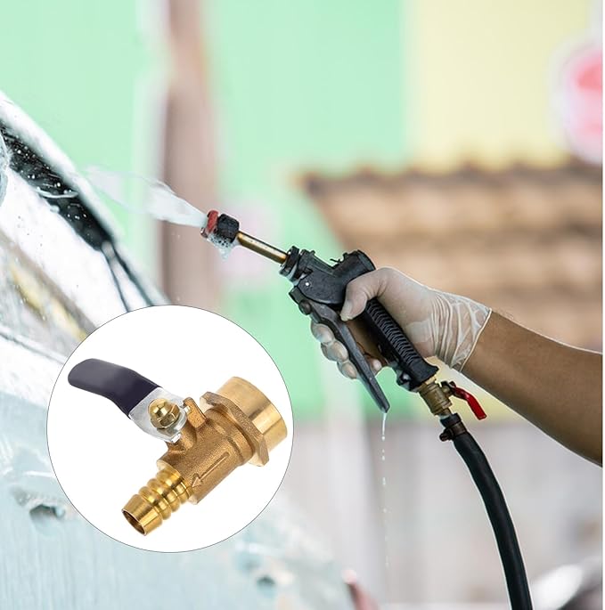 NUOBESTY Car Wash Foam Sprayer Nozzle with Copper Valve, Stainless Steel Foam Cannon Attachment, Wide Flat Plastic Duckbill Spray Head for Automotive Exterior Cleaning