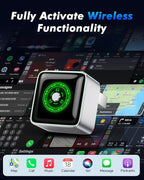 Wireless CarPlay Adapter - 1-Click Multi-Device Switch for Family Rides, Fast Auto Reconnect, CarPlay & Android Auto, iOS 10+/Android 11+, Multifunctional Button, OTA Upgrade