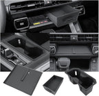 BIXUAN (3PCS 2026 RAV 4 Center Console Organizer Set for 2026 Toyota RAV 4 (6th Gen) Wireless Charging Silicone Mat, Wireless Charger Storage Drawer Box & Console Cup Holder 2026 RAV 4 Accessories