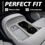 Muslogy Center Console Cup Holder Inserts Compatible with 2026 Hyundai Palisade Accessories Middle Console Drink Holder Silicone Liner Organizer Non-Slip Drink Stopper
