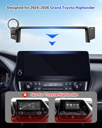 pop-tech Car Phone Mount for Toyota Grand Highlander 2024 2025 2026: Magnetic Strong Magnets Cell Phone Holder Fit 12.3-Inch Touch Screen Compatible with MagSafe & iPhone Accessories