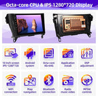 Android Car Radio Compatible with Android Auto Wireless Carplay for Nissan Rogue X-Trail Qashqai 2014-2018 8core 1280X720 Touchscreen Stereo Bluetooth GPS Navigation Head Unit (4GRAM64GROM)