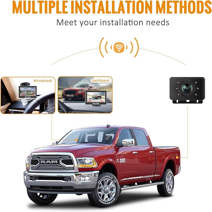 Wireless Backup Camera Systems WM1 high Definition 1080P Night Vision 4.3inches Monitor Wireless Rear View Camera for Cars sedans s-u-vs Pickups Vans
