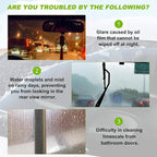 Automotive Oil Film Cleaning Brush, Car Glass Oil Film Cleaner Brush, Repellent Film for car Windows, Improves Clarity and Visibility,Universal Clear Windshield Cleaner Wipe Board (2 Pcs)