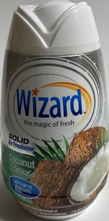 Wizard The Magic of Fresh gel Air Freshener, solid air freshener 7.8 oz Coconut colada (Pack of 6)