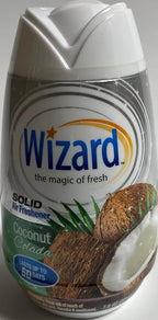 Wizard The Magic of Fresh gel Air Freshener, solid air freshener 7.8 oz Coconut colada (Pack of 6)