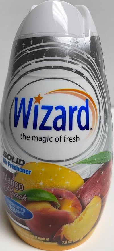 Wizard The Magic of Fresh gel Air Freshener, solid air freshener 7.8 oz mango peach (Pack of 6)