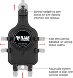 RAM MOUNTS Quick-Grip Pro Phone Holder with B-Size (1") Ball & Vibration Damper RAM-HOL-PD5BVU