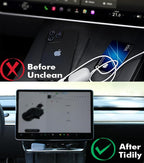 PM Auto Under-Screen Storage Organizer for Tesla Model Y (2020-2025) & Model 3 (2017-2023), Center Console Tray with Anti-Slip Silicone Pad, Interior Accessories White