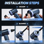SakerPlus Car Vacuum Cleaner- 3 in 1 Cordless Handheld Vacuum Cleaner, 13000Pa High Power Car Vaccum Cleaner with Brushless Motor,Adjustable Cars Vaccum Portable Cordless for Cars,Desktop-DBS03