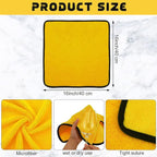 Tallew 40 Pcs Microfiber Towels:16"x16" Microfiber Drying Towels Bulk Micro Fiber Car Cleaning Cloth for Cars Drying Washing Polishing Office Windows Cleaning Household Supplies (Yellow)