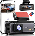 4K Dash Cam Front, Dash Camera for Cars 5Ghz WiFi/APP Control, 64GB Card Included, 2.99'' IPS Screen, 2160P Car Dashcam, Night Vision, 24H Parking Monitor, Loop Recording, G-Sensor, Max Support 256GB