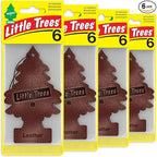 LITTLE TREES Car Air Freshener | Hanging Tree Provides Long Lasting Scent for Auto and Home | Leather, 24 Air Fresheners
