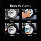 Briggs Slingless Tire Dressing – High Gloss Tire Shine Spray, Sling-Free Wet Look Finish for Tires, Rubber Moldings & Exterior Trim, Solvent-Based Formula – 128oz