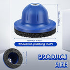 Wheel Hub Grinder Cleaning Tool, Professional Wheel Hub Cleaner Hubs Resurfacing Kit, Universal Wheels Hubs Brush with 150mm Silicon Carbide Disc for Tyre Change Rim Cleaning and Rust Removal (Style1)
