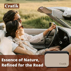 Car Air Freshener - Stone Air Freshener - Car Odor Eliminator for Visor Clip- Natural Scent Starter Kit, Vehicle Scent Diffuser for Cabin, Truck & SUV (Amber/Starter Kit)