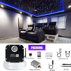 AZIMOM High Brightness 50W 800pcs Twinkle Fiber Optic Starlight Kits End Glow 0.03in 13.1ft Fiber Strands Sound Activated Bluetooth/APP Remote Control Car Headliner Theater Ceiling Home Lobby