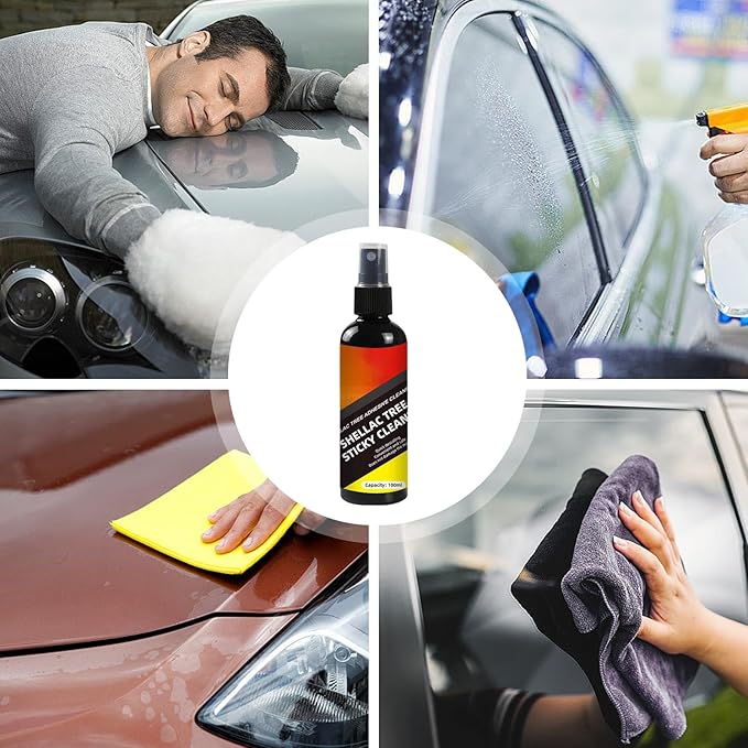 Tree Sap Cleaner – Automotive Adhesive Remover, & Tar Spray | Fast-Acting 100 ml Car Exterior Cleaner for Bird Droppings, Decals, Bumper Sticker on Vehicle Paint (Citrus Formula)