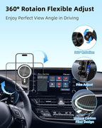 PZK Car Phone Mount for Toyota C-HR CHR 2019 2020 2021 2022 LE/XLE/Limited/Nightshade Accessories 8-inch Screen 360° Rotation Phone Cradles Magnetic 15W Fast Wireless Charger Phone Holder