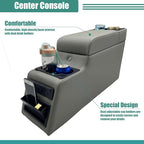 MOOSUN 31515 Deluxe Locking Center Console for Jeep CJ-5 1976-1983, CJ-7 1976-1986, Wrangler YJ 1987-1995 Grey