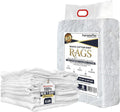 Premium New White Cotton Knit T-Shirt Rags (5 lbs. Bag of Rags) - Lint-Free, Soft & Absorbent Cleaning Cloths for Auto, Paint, Garage, Staining & Polishing