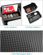 CDEFG 2PCS for 2024 2025 Land Cruiser Center Console Organizer Compatible with 2024 2025 Toyota Land Cruiser 250 Prado J250 LC250 Accessories Middle Console Dual Layer Storage Box(Not Fit Cool Box)